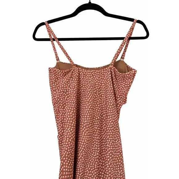 Aerie S/P Tie Front Cutout One Piece Swimsuit Polka Dot Full Coverage Resort - Picture 7 of 10